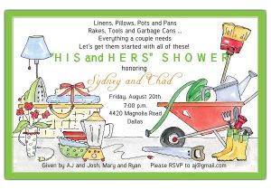 His and Hers Bridal Shower Invitations His and Hers Shower Invitations