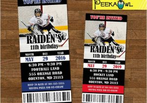 Hockey Birthday Party Invitations Templates Free Printable Boys Hockey Invitation Ticket Boys Hockey Birthday