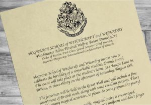 Hogwarts Birthday Invitation Template Harry Potter Party Invitations Acceptance Letter Template