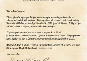 Hogwarts Birthday Invitation Template Hogwarts Invitation Letter Letters Free Sample Letters