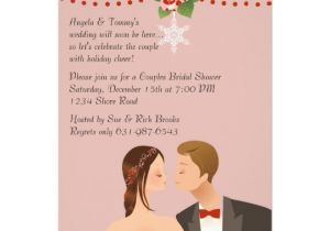 Holiday Bridal Shower Invitations Holiday Couples Bridal Shower Invitation Zazzle Com