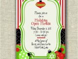 Holiday Open House Party Invitations Christmas Open House Holiday Christmas Whimsy ornaments Card Invitation