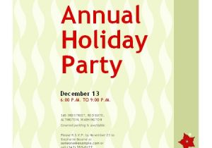 Holiday Party Invitation Examples Annoucing Holiday Closing to Employees Party Invitations