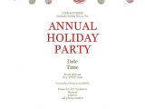 Holiday Party Invitation Examples Holiday Party Invitation with ornaments and Red Ribbon