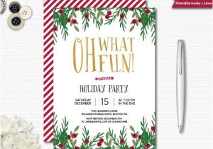 Holiday Party Invitation Template Email Gold Foil Holiday Party Invitation Christmas Invitation