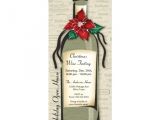 Holiday Wine Tasting Party Invitations Wine Varietal and Whimsical Bottle Holiday Party 4×9 25