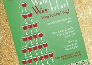 Holiday Wine Tasting Party Invitations Winter Winederland Holiday Wine Tasting Invitation by