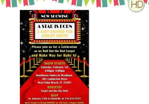Hollywood Baby Shower Invitations Hollywood Invitations Templates Free