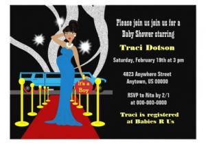 Hollywood Baby Shower Invitations Red Carpet Hollywood Baby Shower Invitation Boy