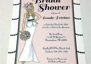 Hollywood Bridal Shower Invitations Bridal Shower Invitation Handmade Gatsby Old Hollywood