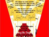 Hollywood Party Invites Printable Hollywood Ticket Style Birthday Invitation Diy Printable