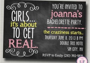 Homemade Bachelorette Party Invitations Bachelorette Party Invitation Printable Chalkboard