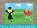 Homemade Graduation Party Invitations Graduation Cookout Party Invitation Diy Printable