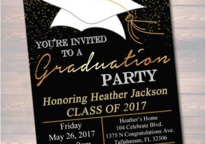 Homemade Graduation Party Invitations Ideas Editable Graduation Party Invitation High School