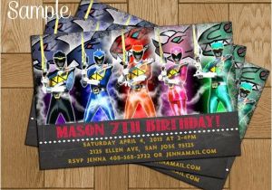 Homemade Power Ranger Birthday Invitations Power Rangers Dino Charge Chalk Birthday by