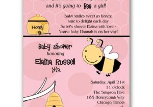 Honey Bee Baby Shower Invites Honey Bee Girl Baby Shower Invitations