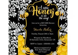 Honey Bee Baby Shower Invites Little Honey Bee themed Baby Shower Invitation