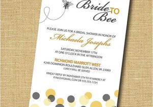 Honey Bee Bridal Shower Invitations Bride to Bee Printable Bridal Shower Invitation