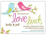 Honeymoon Bridal Shower Invitation Wording Love Birds Bridal Shower Invitations Shower Ideas