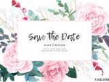 Horizontal Wedding Invitation Template Quot Floral Wedding Invitation with Pink Roses On White