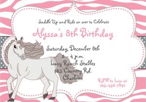Horse Party Invitations Free Printable Free Printable Horse Birthday Party Invitations