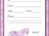 Horse Party Invitations Free Printable Pony Party Invitations