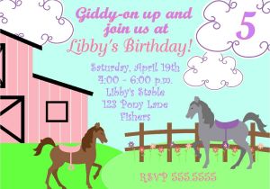Horse Party Invitations Free Printable Printable Pony Party Invitation