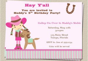 Horse themed Party Invitations Free Printable Horse Birthday Party Invitations Free