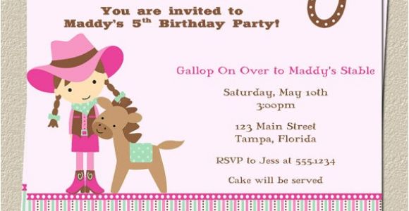 Horse themed Party Invitations Free Printable Horse Birthday Party Invitations Free