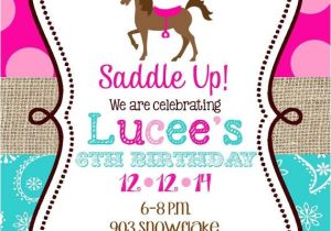 Horse themed Party Invitations Horse Birthday Party Invitations Printable or Digital File