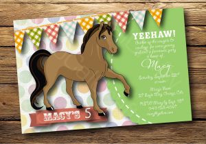 Horse themed Party Invitations Party Invitation Templates Horse Party Invitations