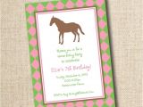 Horseback Riding Birthday Party Invitations Horseback Riding Birthday Party Invitation Custom Printable