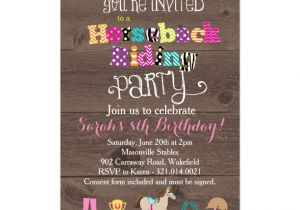 Horseback Riding Birthday Party Invitations Horseback Riding Birthday Party Invitation Zazzle