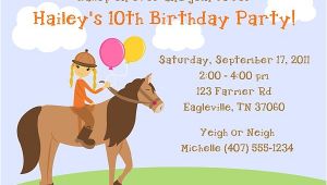 Horseback Riding Birthday Party Invitations Horseback Riding Birthday Party Invitations Horse Pony