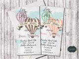Hot Air Balloon Bridal Shower Invitations Hot Air Balloon Invitation Wedding Shower by
