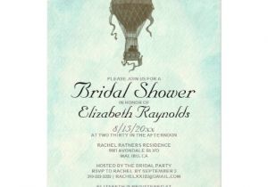Hot Air Balloon Bridal Shower Invitations Vintage Hot Air Balloon Bridal Shower Invitations