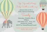 Hot Air Balloon themed Baby Shower Invitations Hot Air Balloon Baby Shower Invitation Printable 4×6 or 5×7