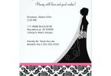 Hot Pink and Black Bridal Shower Invitations Bridal Shower Invitations Hot Pink & White Damask