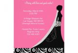 Hot Pink and Black Bridal Shower Invitations Bridal Shower Invitations In Hot Pink and Black