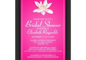 Hot Pink and Black Bridal Shower Invitations Hot Pink Bridal Shower Invitations