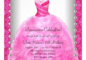 Hot Pink Quinceanera Invitations Elegant Hot Pink Quinceanera Invitation Zazzle