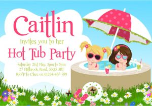 Hot Tub Party Invitation Template 10 Personalised Hot Tub Party Invitations Pool Garden