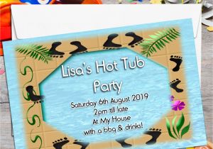 Hot Tub Party Invitation Template 10 Personalised Hot Tub Pool Party Invitations