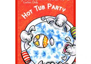 Hot Tub Party Invitation Template Hot Tub Party Funny Manatees Off Leash Art Red 5 5×7 5