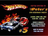 Hot Wheels Birthday Invitation Template Free Hot Wheels Invitations Birthday Party Invites