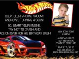Hot Wheels Birthday Invitation Template Personalized Hot Wheels Invitation Ebay