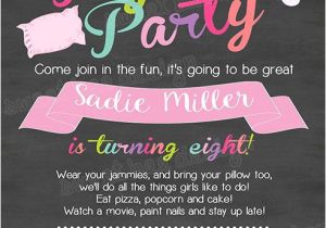 Hotel Party Invitation Template Pajamas Birthday Invitation Slumber Party Invitation
