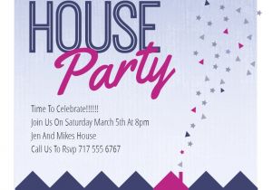 House Party Invitation Template Purple Party Place Free House Party Invitation Template