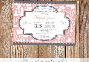 Housewarming Bridal Shower Invitations Gray and Light Blush Pink Couples Shower Bridal Shower