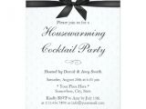 Housewarming Cocktail Party Invitations Elegant Black Ribbon Housewarming Cocktail Party 5×7 Paper